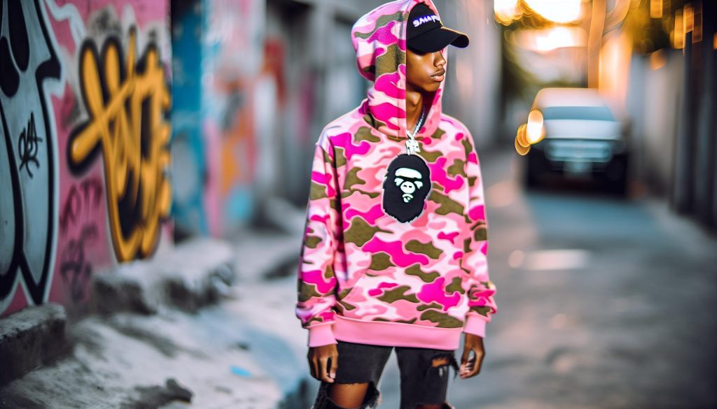 A Bathing Ape Pink Camo Hoodie: Street Style Icon