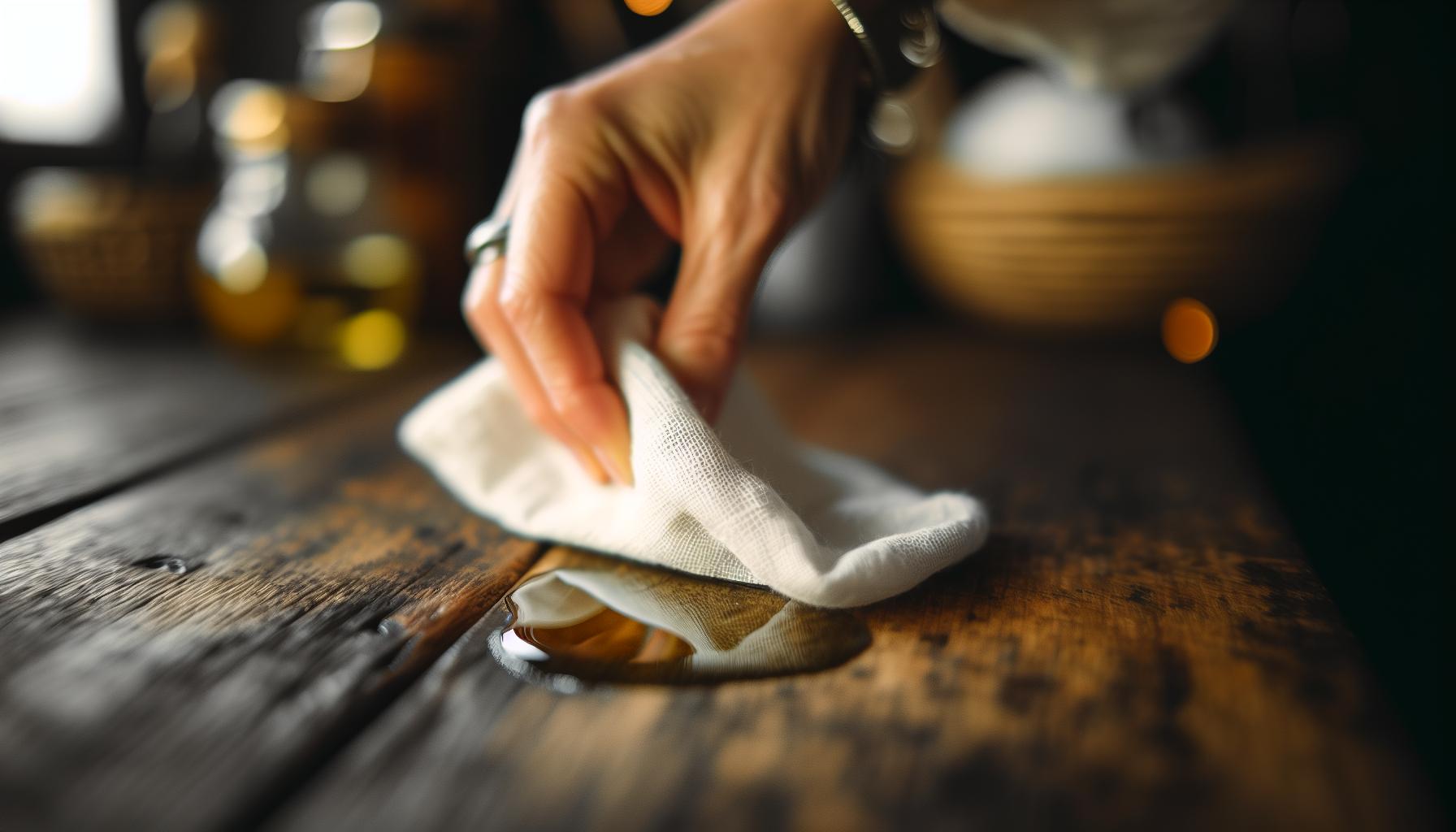 Immediate Action: Blotting Oil Stains