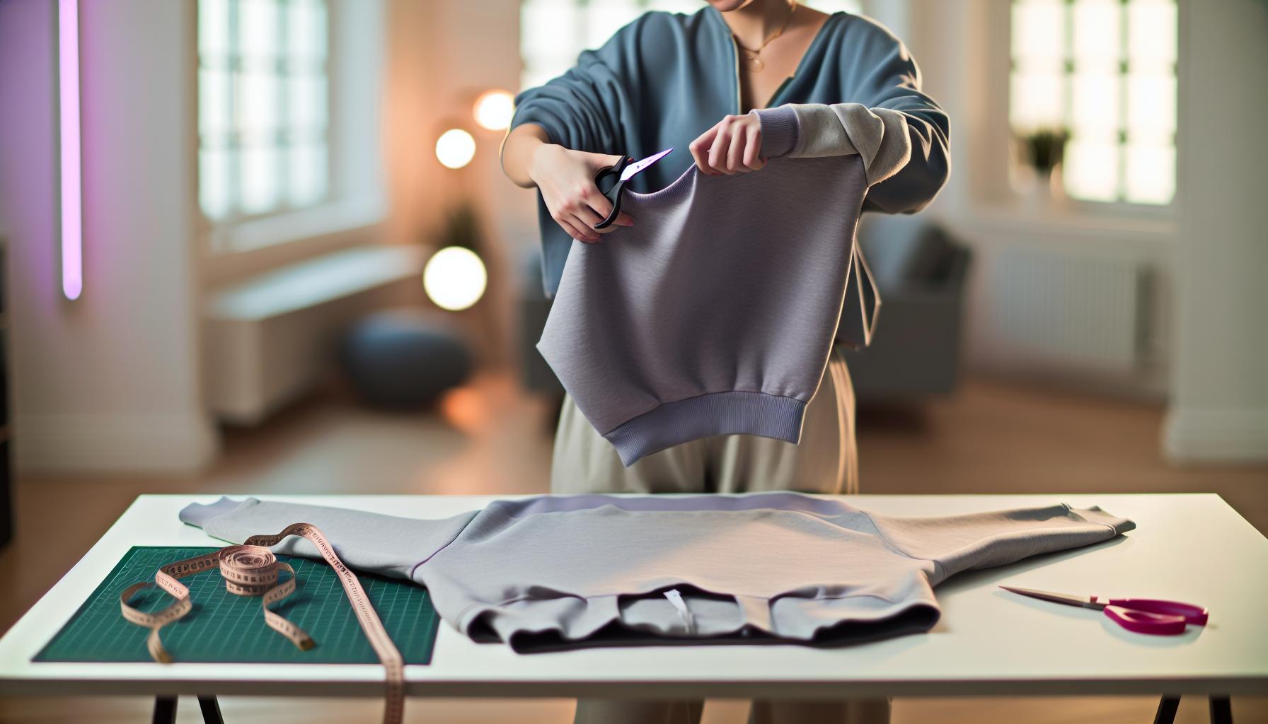 How to Cut a Sweatshirt Bottom: Trendy Cropped Style DIY