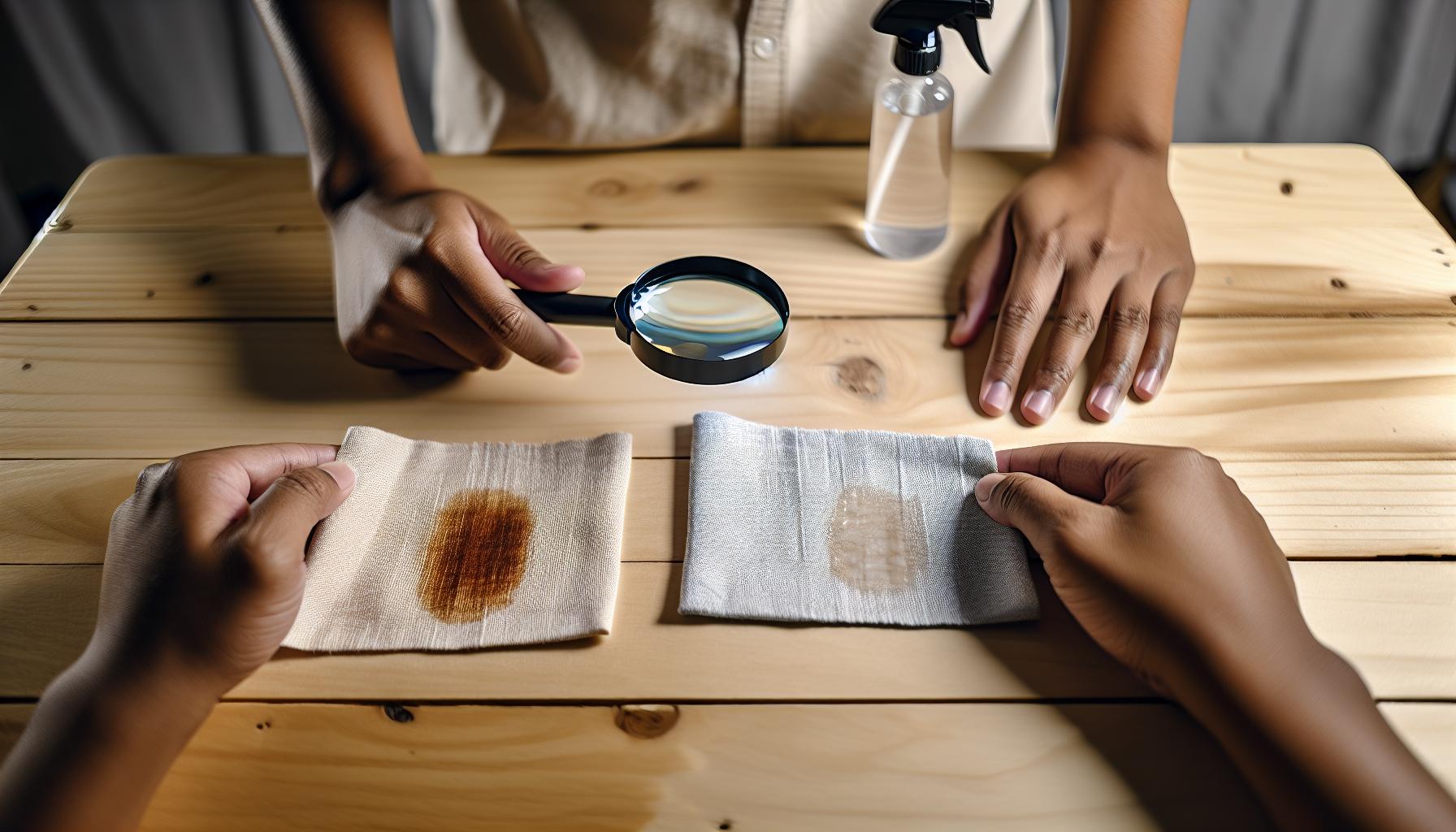 Quick Stain Assessment: Fresh vs. Set-in Grease