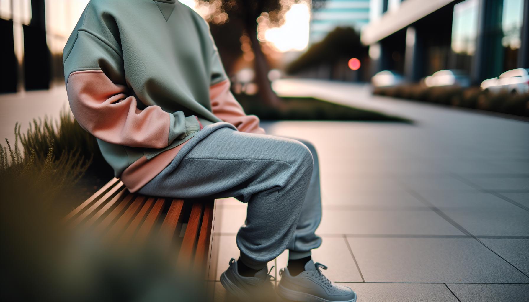 Stylish Color Combinations: Sweatshirt and Grey Sweatpants